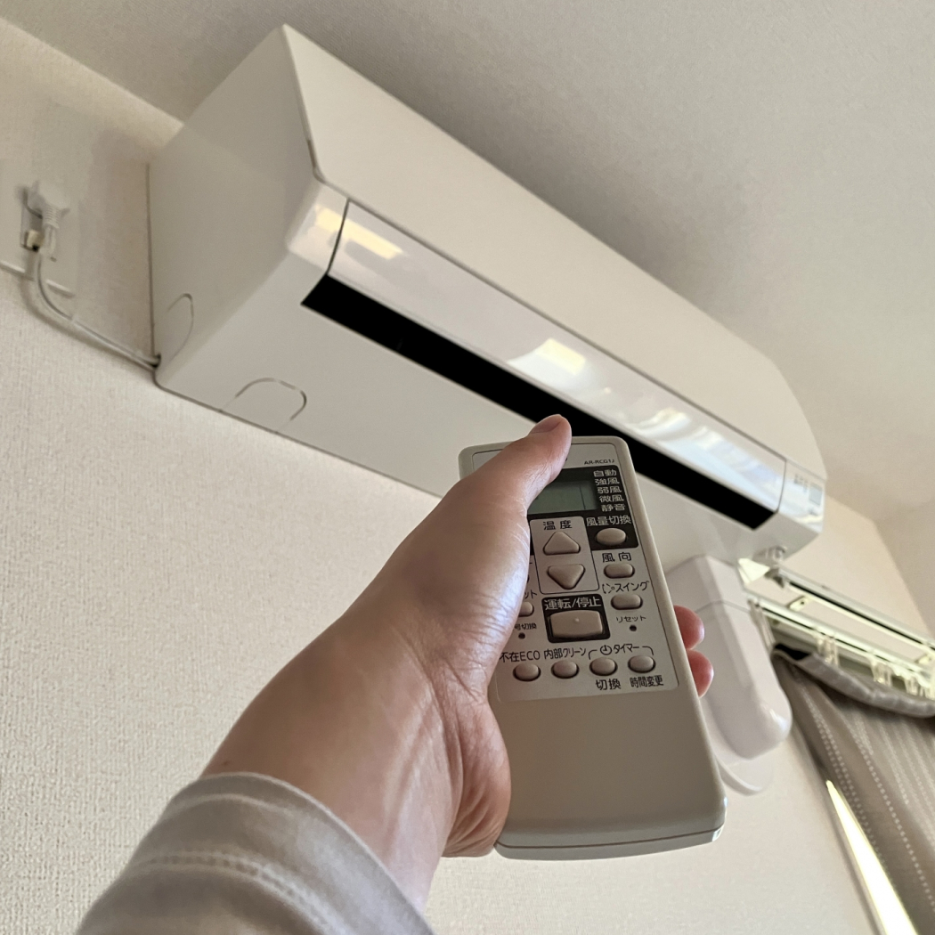 故障しているエアコン