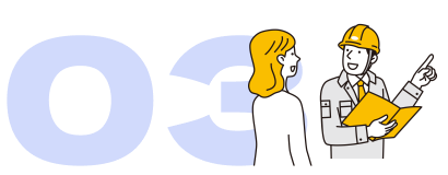 03お客さんに説明をする男性イラスト