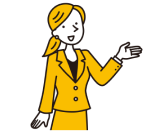 案内をする女性